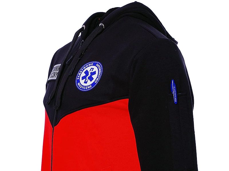 Bluza ratownicza FLUO męska rozpinana z kapturem North-Wind funkcyjna