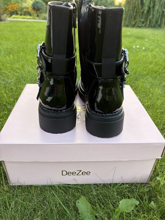 Buty Glany DeeZee EU37 Nowe z Metką Czarne Lakierowane