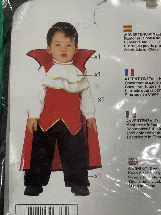 Disfarce Dracula 12-24 meses
