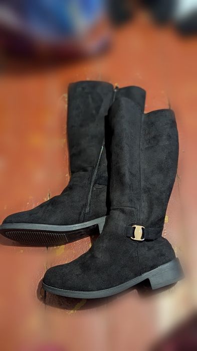 Женские замшевые сапоги, размер 41