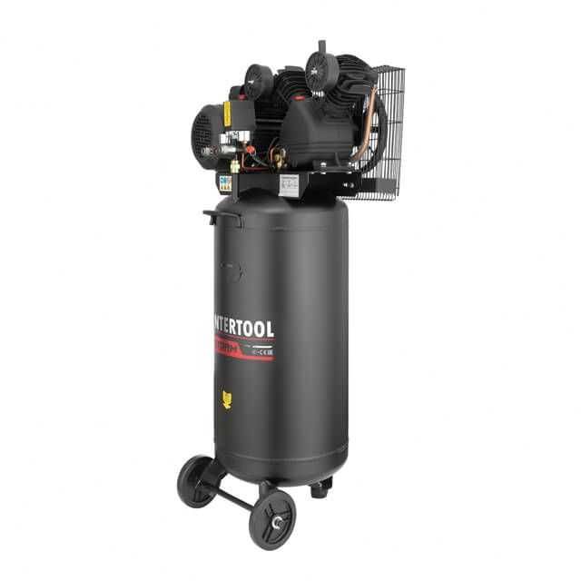 Компресор 100л, вертикальний, 3 кВт, 220 В, 10 ат INTERTOOL PT-0017.