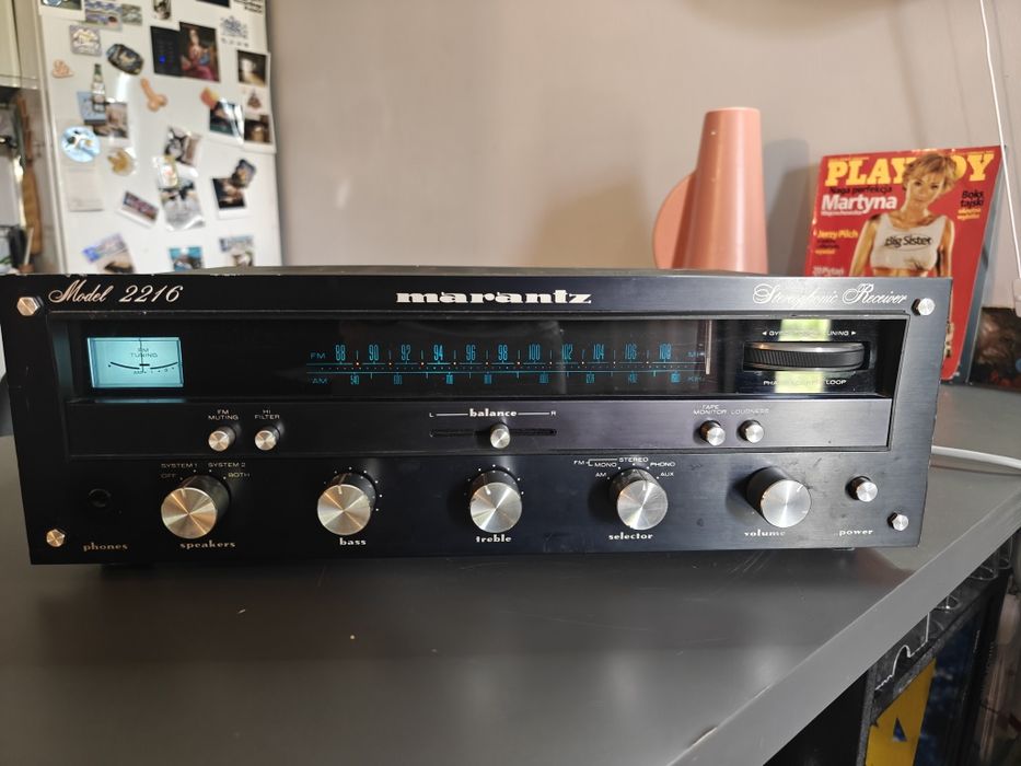 Marantz 2216 vintage amplituner stereo – czarny, sprawny