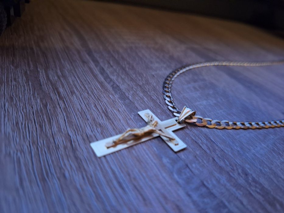 Zloty łańcuszek 60cm Pancerka 585