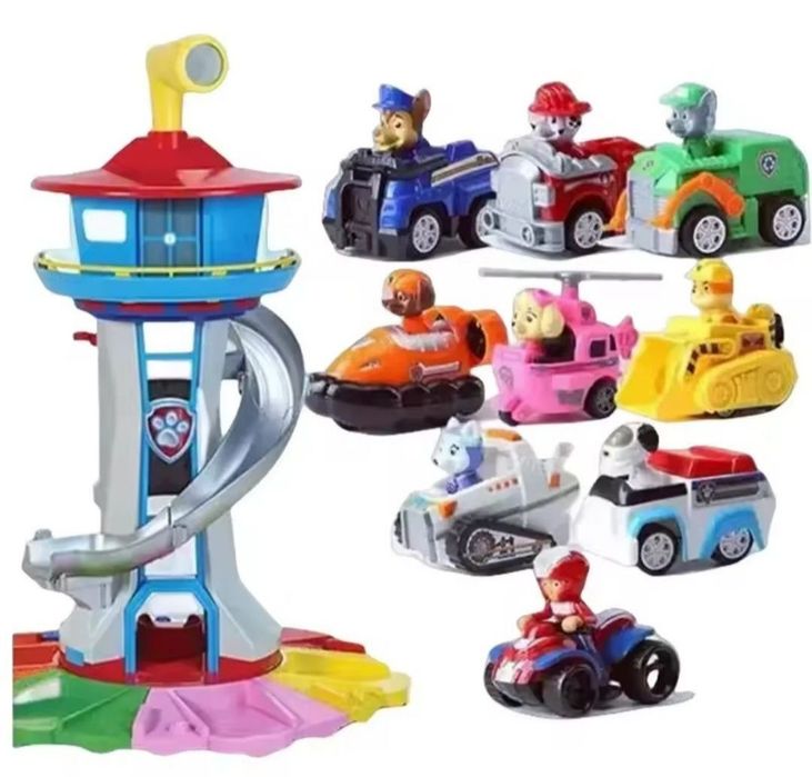 База 52 см + 9 героїв з машинками щенячий патруль . Подарункові набори