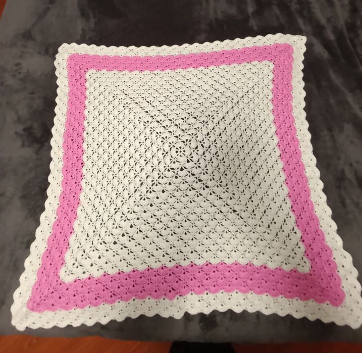 Manta para bebe de Crochê feito à  mão