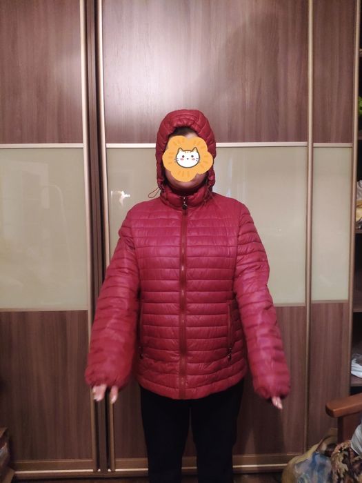 Куртка красная демисезонная, р-р 48-50