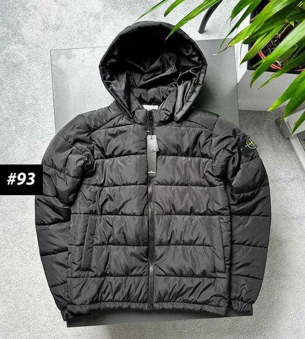 Ориг Патч + Бирки — Stone Island Куртка Черная — Пуховик Стон Айленд