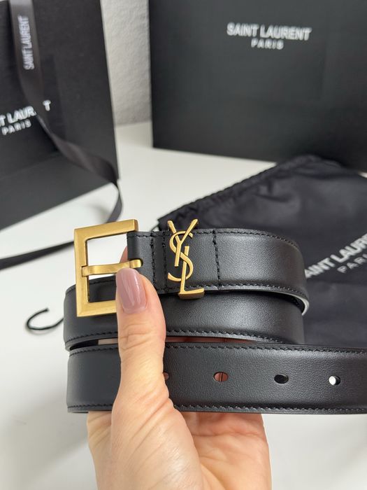 Ремінь YSL шкіра Yves Saint Laurent пасок пояс ремень кожа