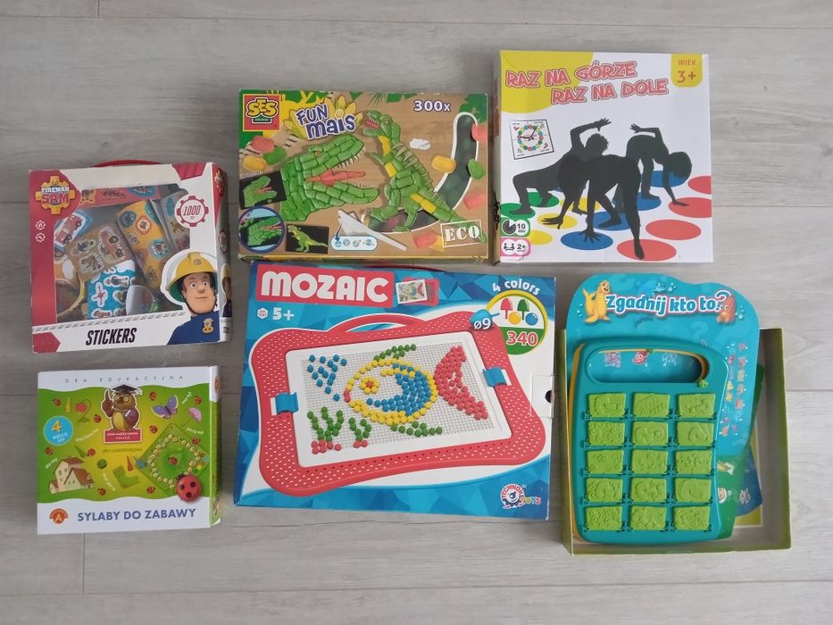 Zgadnij kto to, mozaic, twister. Cały zestaw gier