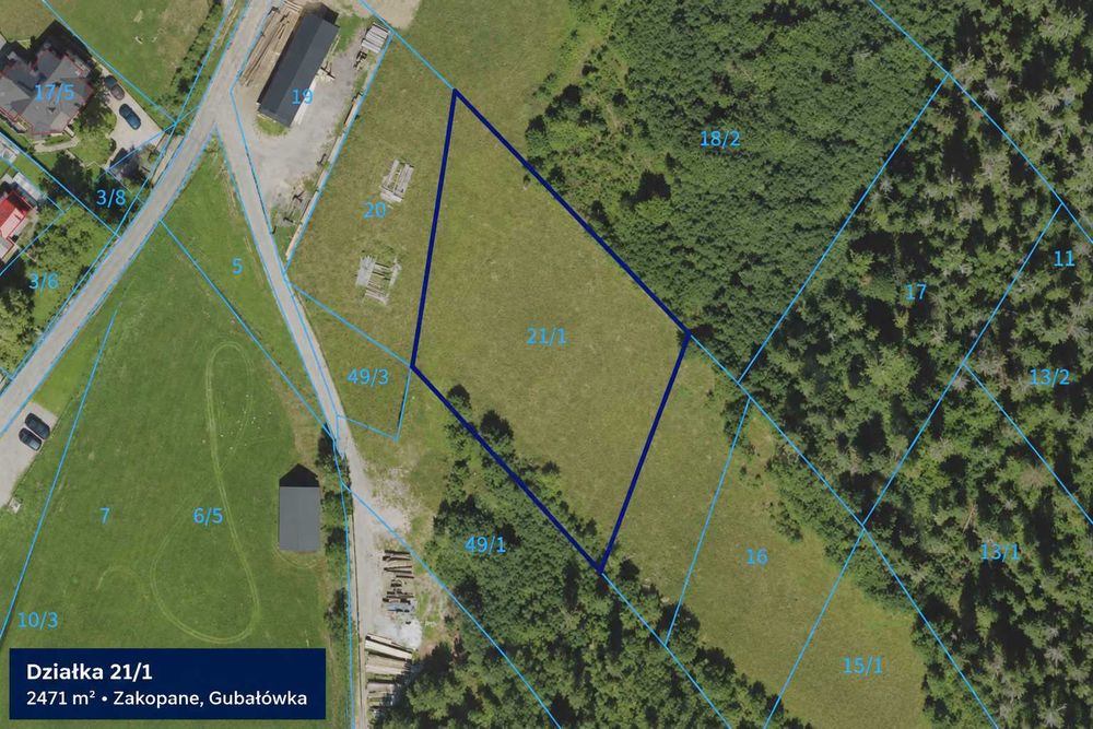 Zakopane, Gubałówka – 3 działki rolno-leśne, 5517 m²