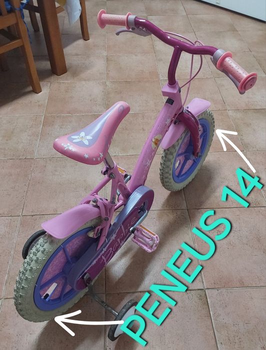 BICICLETA CRIANÇA, BARBIE SÓ 60€. 100% FUNCIONAVEL.Exercitar,Passeio.