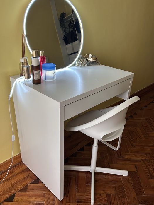 Conjunto secretaria e cadeira estudante