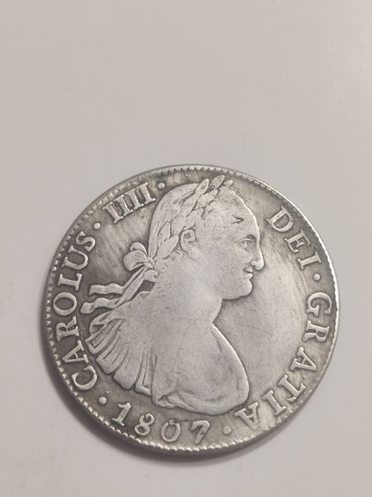 Moneta medal replika Carolus 3 1807 Hispan średnica 3,5 cm
