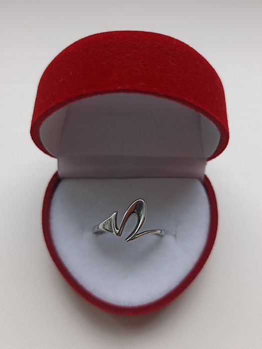Коробочка для кольца, кольцо серебряное, серебро 925 пробы