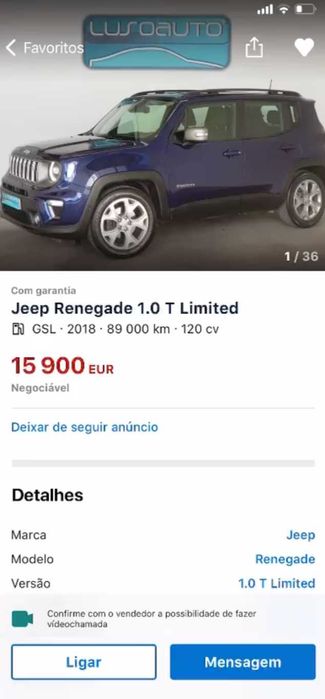 Jeep Renegade 1.0 T Limited