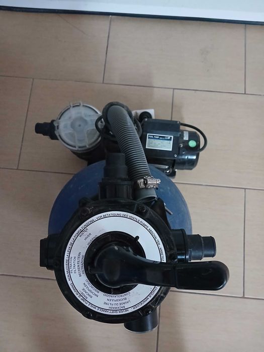 Motor e filtro areia piscina gre