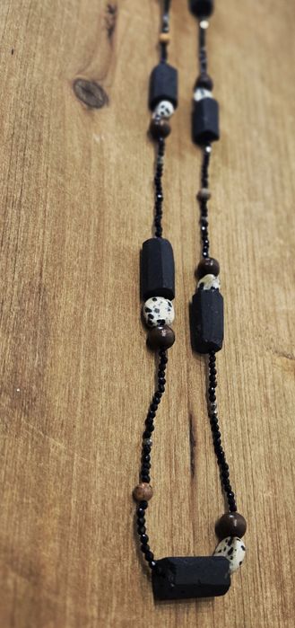 Naszyjnik z turmalinów, jaspisu. Ręcznie robiony