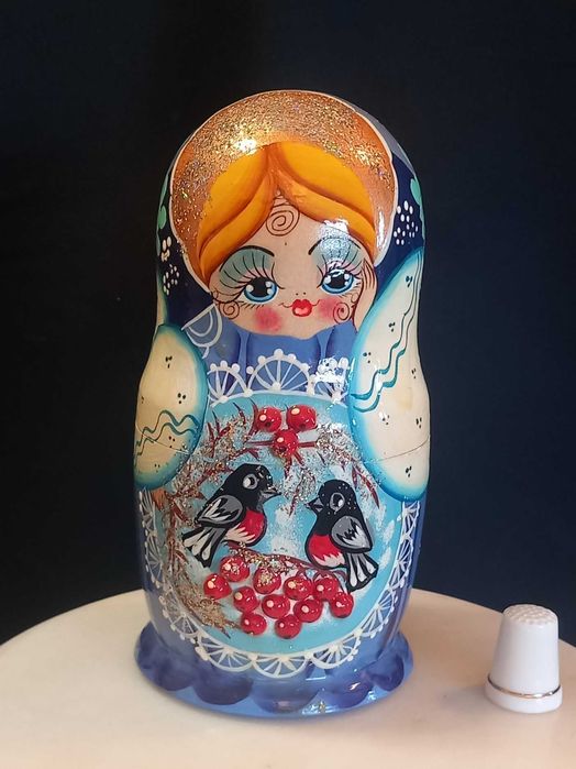 Matrioska de madeira com 5 peças