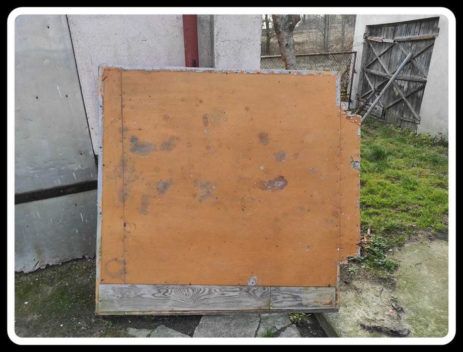 Ciężki drewniany podest stara podłoga ok 120 x 120 cm