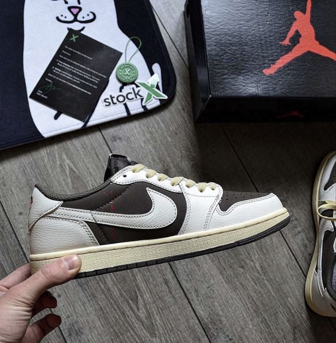 Nike Air Jordan 1 Low Travis Scott Beige Brown | Найк