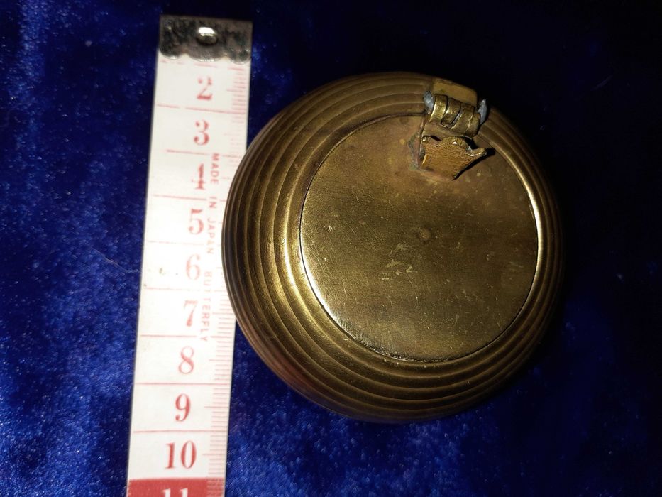 Cinzeiro de Viagem em BRONZE ANTIGO RARO