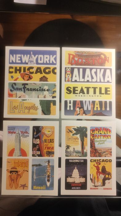 Postais autocolantes America