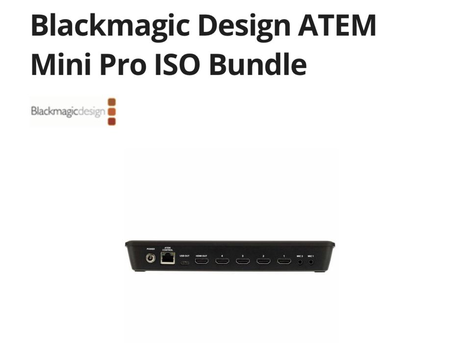 Blackmagic ATEM mini Pro Iso
