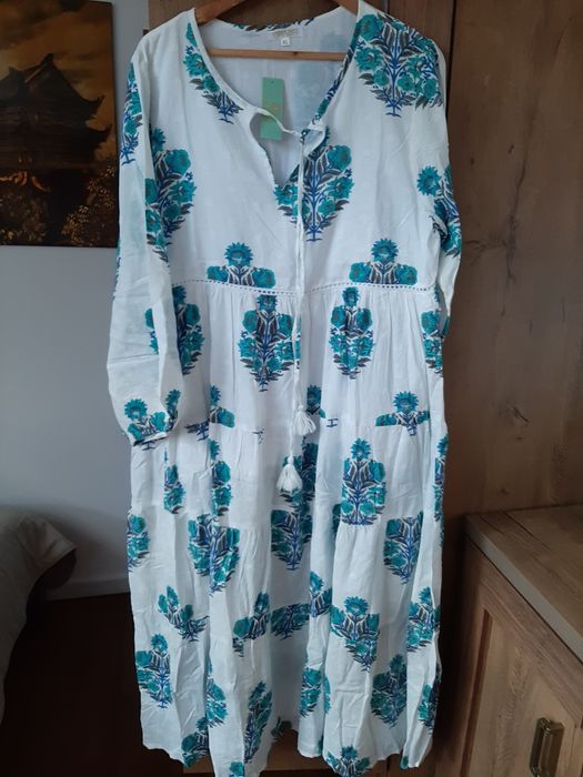 Nowa zjawiskowa sukienka 100% bawełna XL