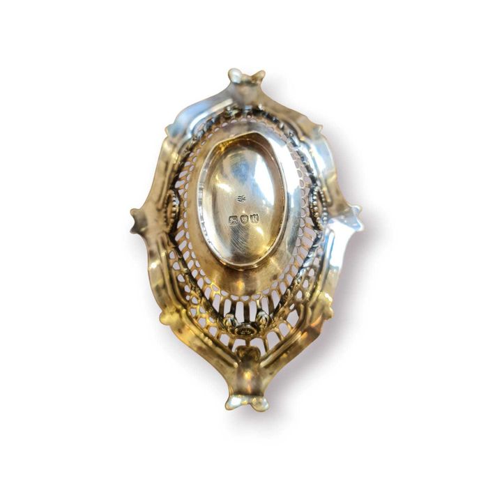 Taça Decorativa Prata Inglesa 925 – 163 g – Estilo Neoclássico Vazado