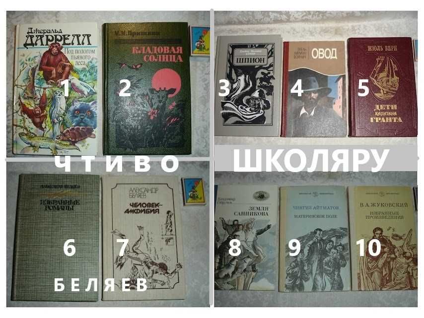Чтиво ШКОЛЯРУ - Даррелл / Купер / Войнич / Жюль Верн / Беляев / Айтматов/Пришвин