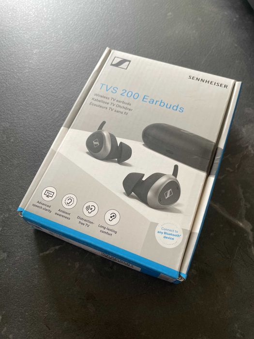 Sennheiser TVS200 Słuchawki bluetooth, etui ładowane indukcyjnie
