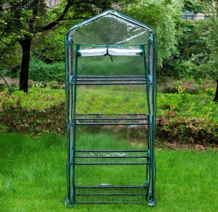 Mini Szklarnia Ogrodowa Balkonowa 160x70x50 cm Regał na Kwiaty Tunel