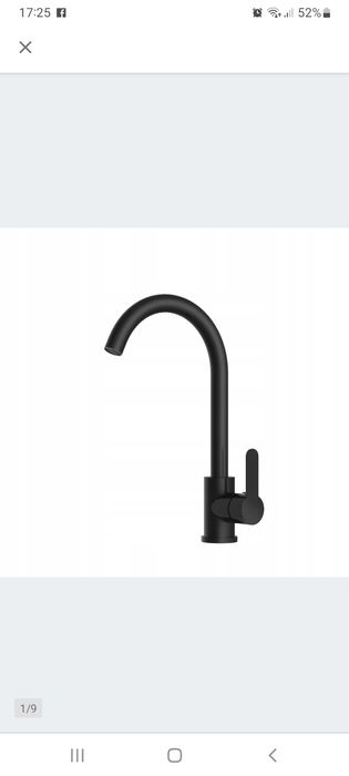 Bateria zlewozmywakowa Milo. Czarna