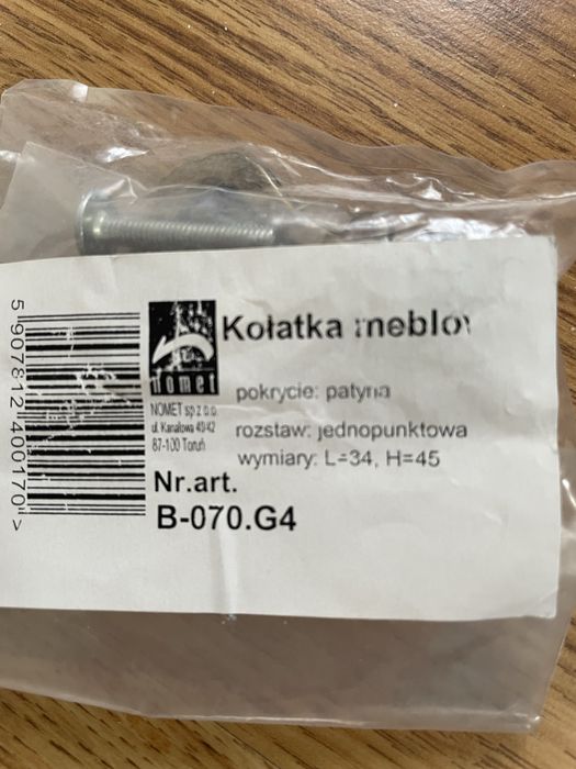 Kolatka meblowa 2 szt