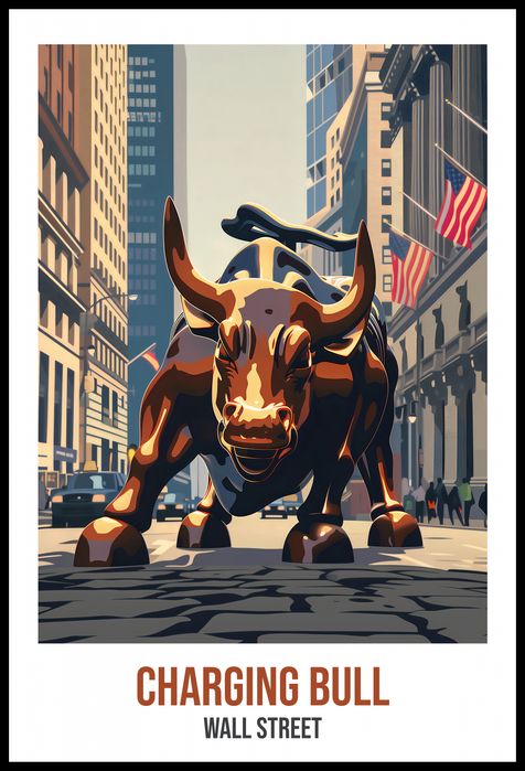 Plakat 61x90,5cm Charging Bull