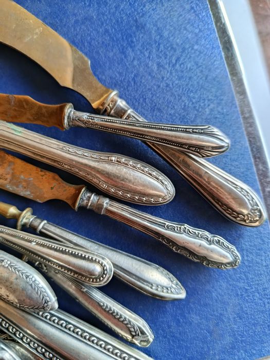 Sztućce próba srebra 800