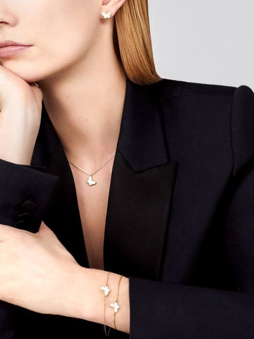 Золотое Колье  с перламутром Sweet Alhambra