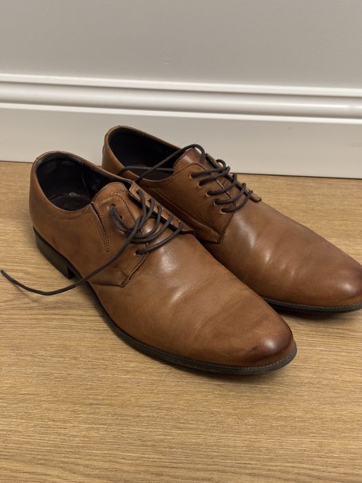 Buty męskie Wojas Skórzane eleganckie brązowe