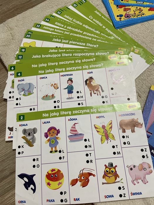 Gra 1000 pytań liściani carotina 3-6lat kompletne karty clementon