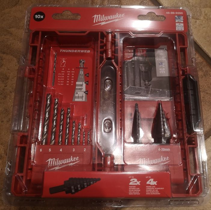 MILWAUKEE Zestaw wierteł stopniowych i HSS-G 10el