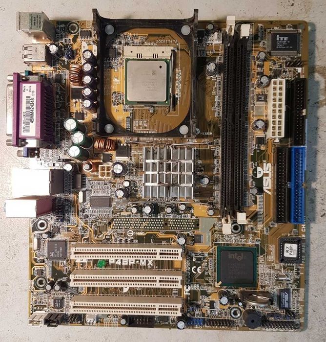 Płyta główna ASUS P4BP-MX procesor Pentium 2.4 GHz Socet 478 gwarancja