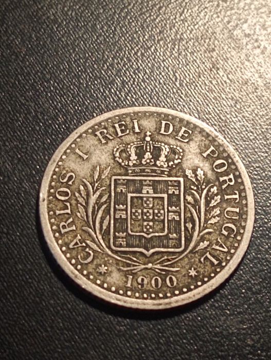 Moeda de 100 reis - Tostão - Portugal 1900 - Soberba