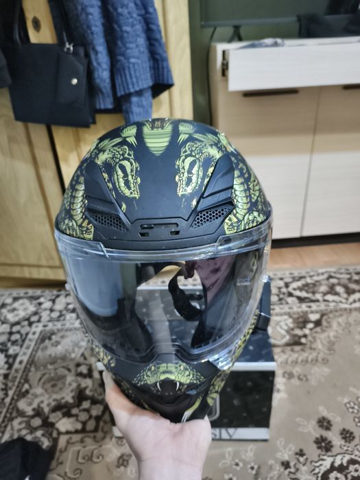 Шолом для мото з мото гарнітурою