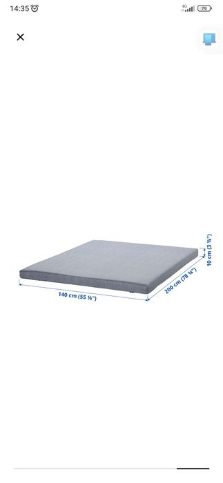 Colchão de espuma 140x200cm