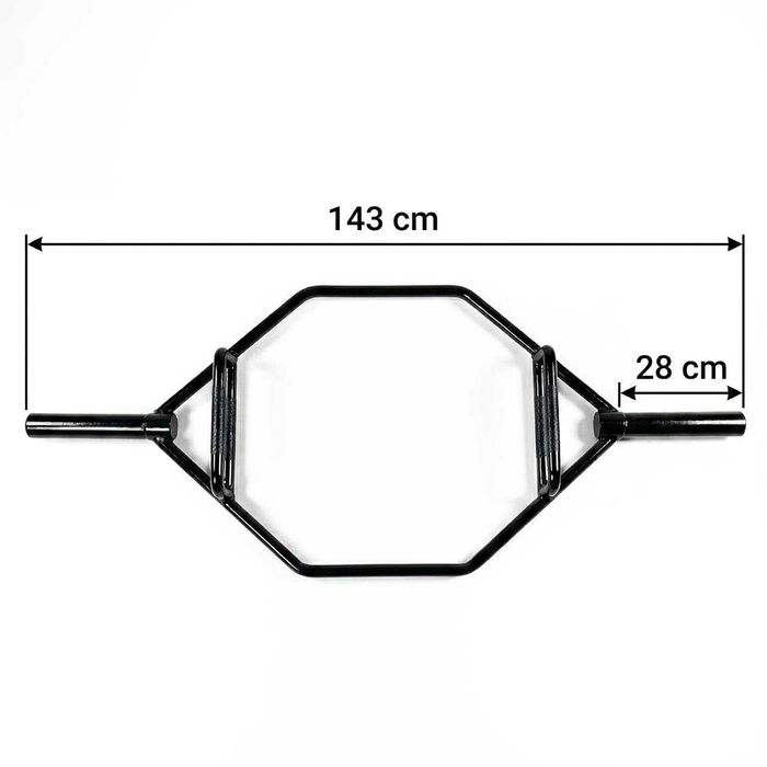 Gryf typu HEX OLIMPIJSKI sztanga 143cm 50cm stalowy na siłownię