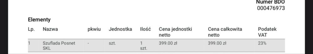 Monitor do drukarki  fiskalnej, szuflada do kasy