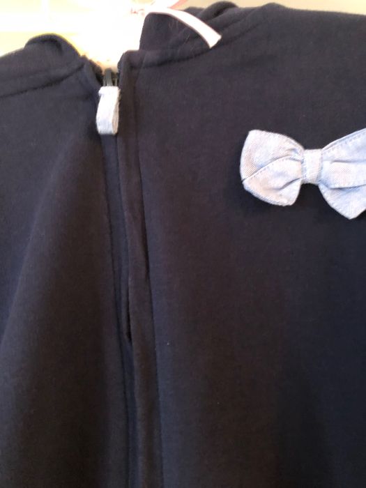 Sweat shirt com fecho casaco zippy azul tamanho 13-14 anos menina