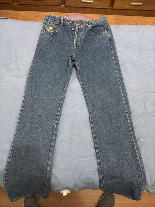 Calças ganga azul tamanho 38