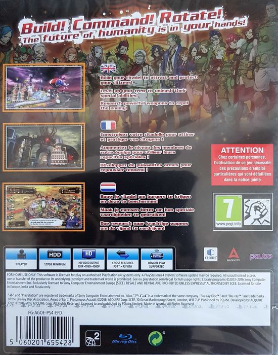 Aegis of Earth Protonovus Assault Playstation 4 PS4 PS5 Nowa