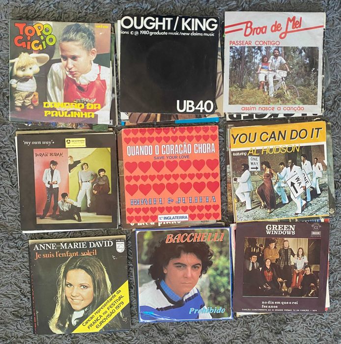 Lote de EP's ( 56 unidades) - vinil 45rpm - anos 80/90